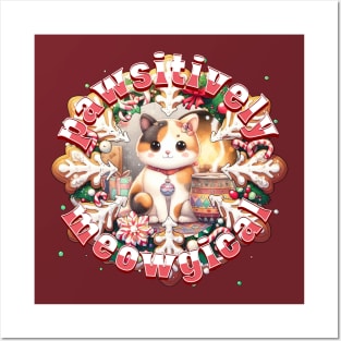 Meowy Catmus Wreath Pawsitively Meowgical 5C4 Posters and Art